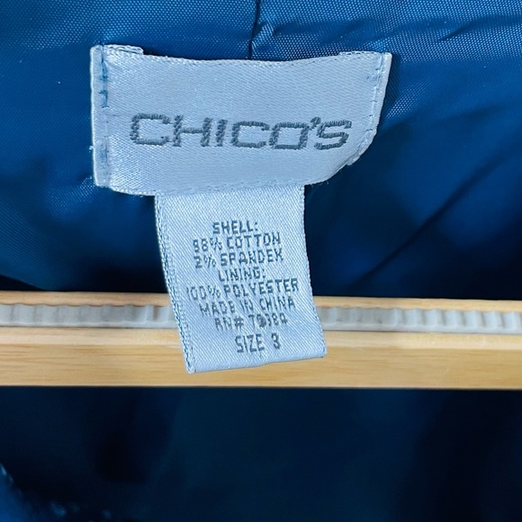 Chico’s Colorful Floral Multicolored Whimsical jacket w/ pockets Size 3/XL/16 - Picture 12 of 13